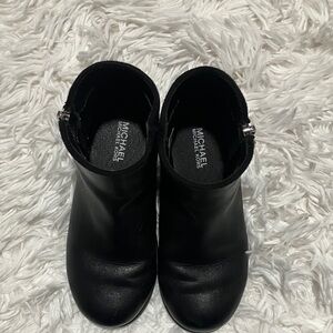 Michael Kors Sleek Black Leather Booties
